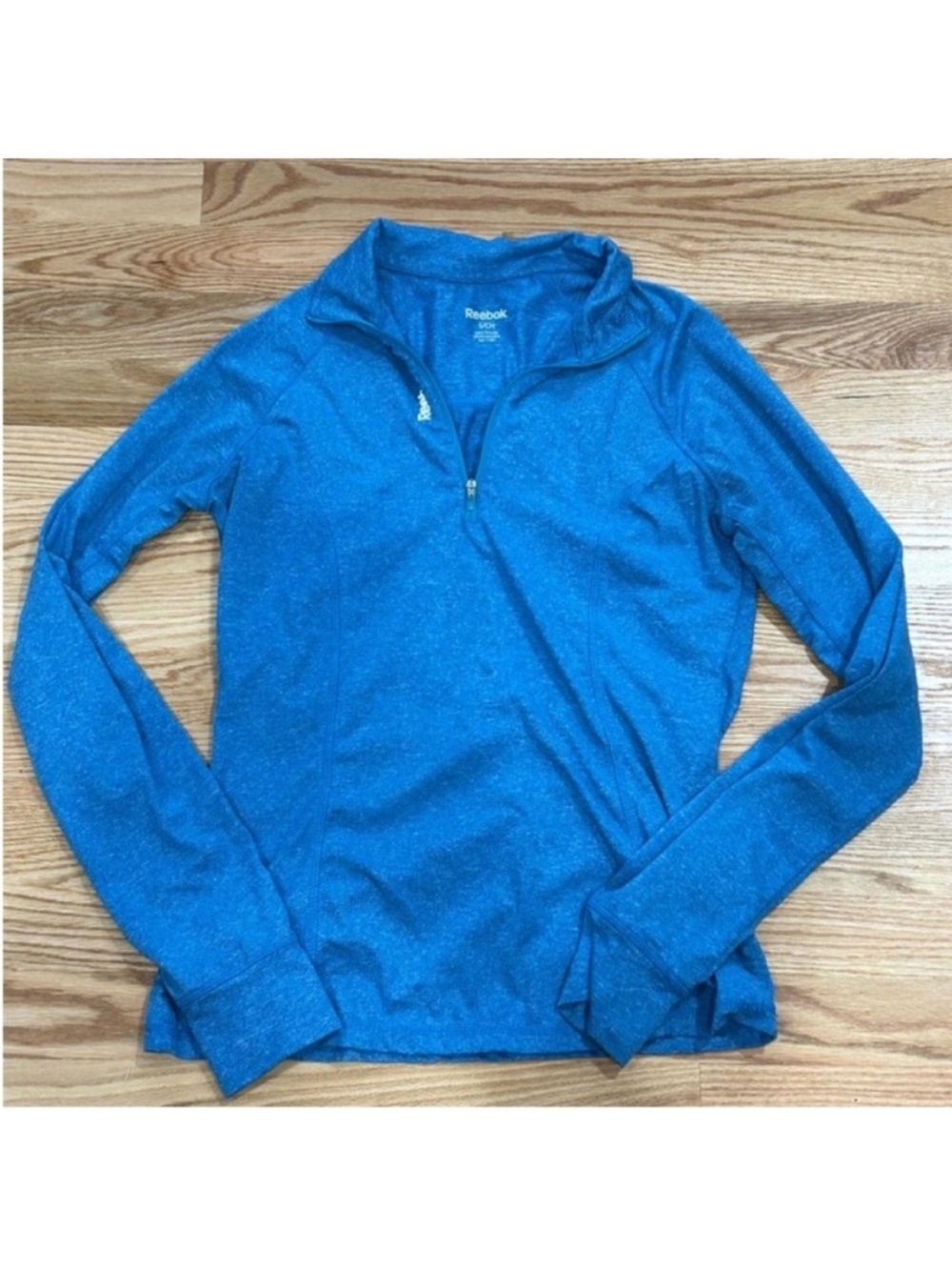 Reebok Women's Blue Quarter-Zip soft Performance top small S